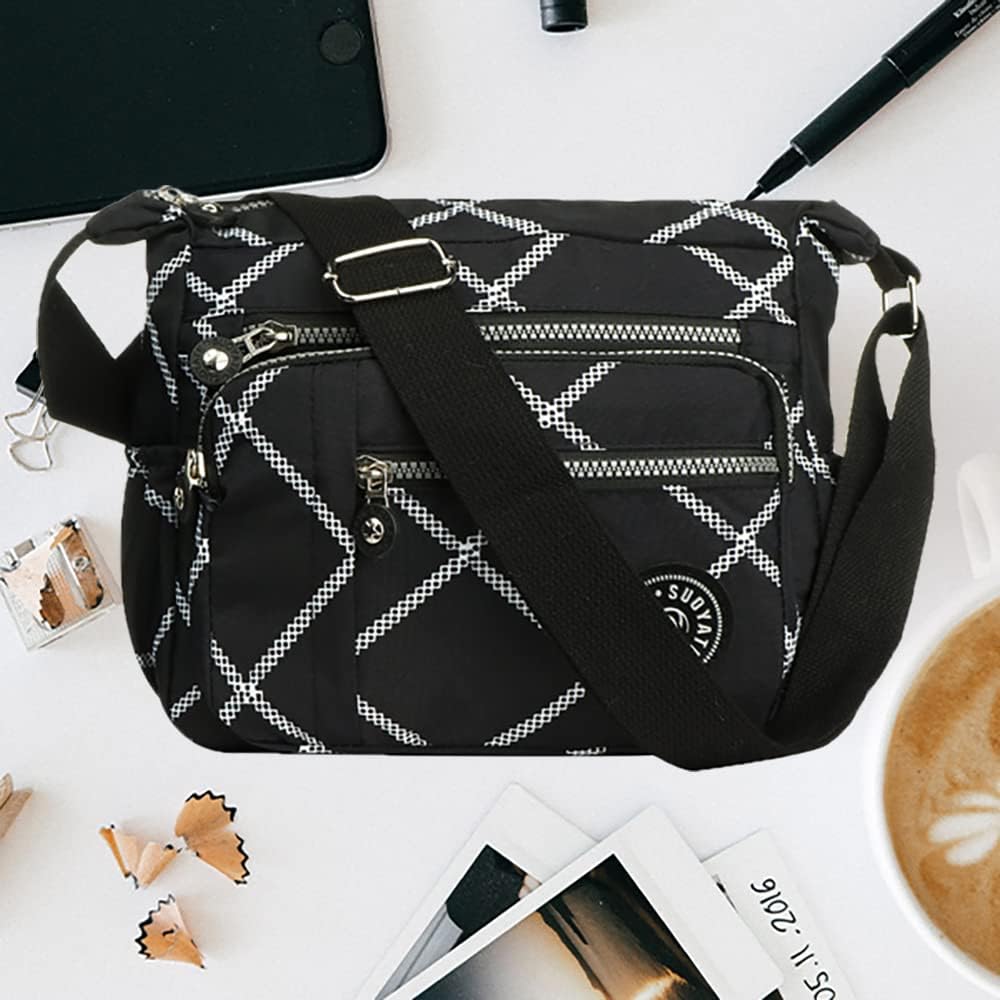 Thumbnail 1 de Milky Way Womens Nylon Crossbody Bag – Waterproof Multi-Pocket Tote