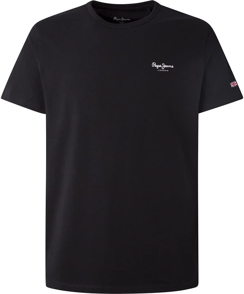 Detalle 2 de Pepe Jeans Original Basic 3n T-Shirt Uomo – T-Shirt aderente in cotone con elastan, stampa frontale
