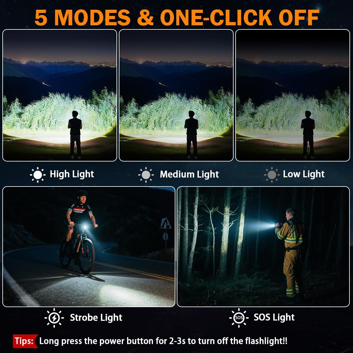 Thumbnail 4 de 9900FL Rechargeable Flashlight 3-pack 🔦