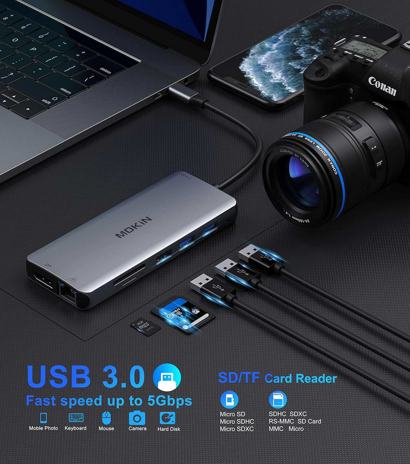 Thumbnail 4 de MOKiN USB C Docking Station Dual Monitor