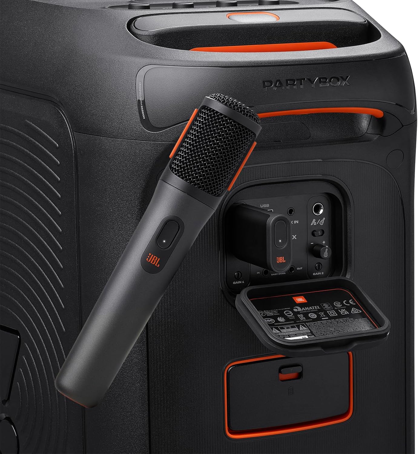 Detalle 2 de JBL PartyBox Wireless Mic – Set mit zwei digitalen kabellosen Mikrofonen