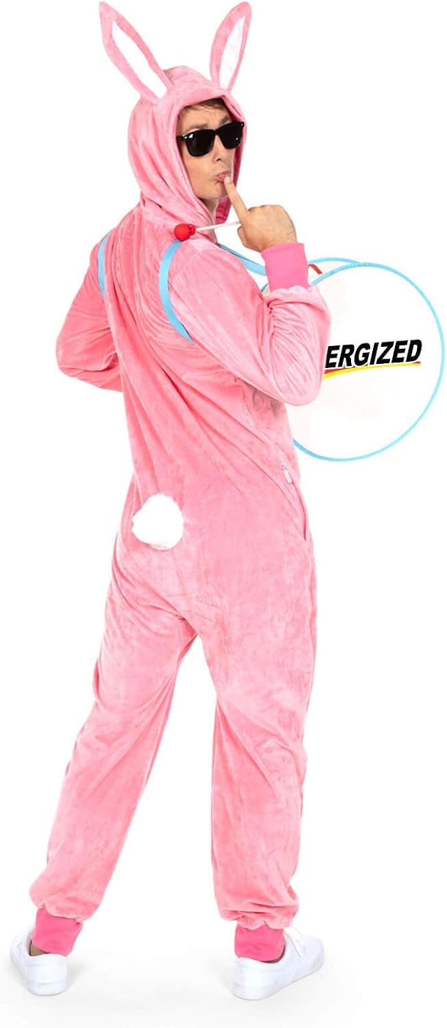 Detalle 2 de Tipsy Elves Men's Animal Halloween Jumpsuit Costume with Faux Fur, Pockets & Hidden Zipper