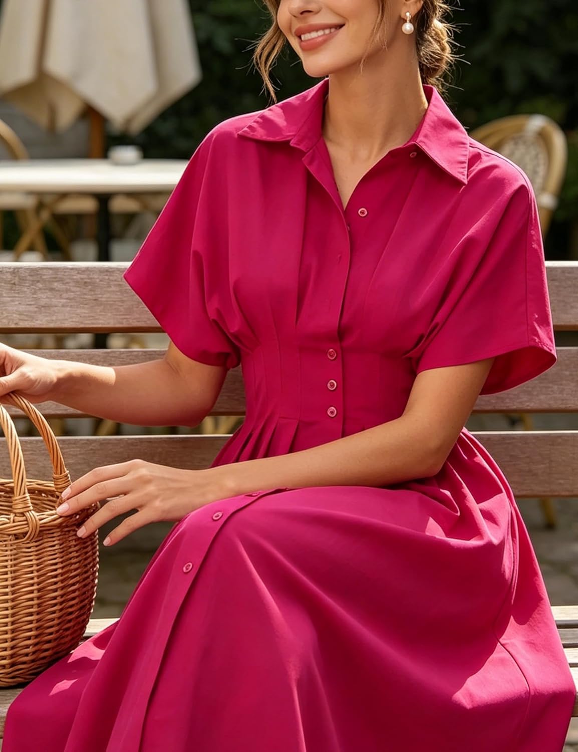 Thumbnail 6 de Yeokou Shirt Dress for Women: Casual Maxi with Pockets