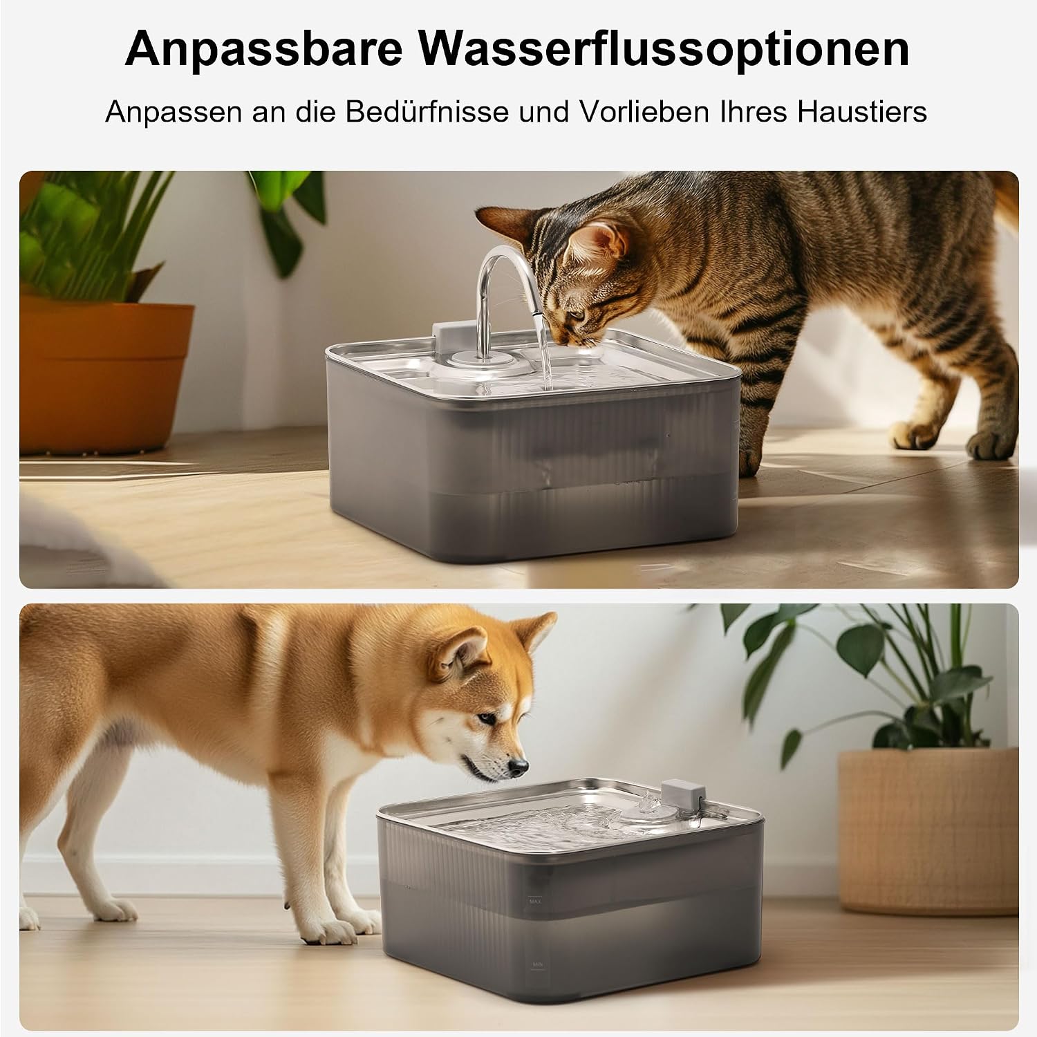 Thumbnail 4 de FUKUMARU 7L Trinkbrunnen für Hunde und Katzen mit 5-Schicht-Filterung (Edelstahl)