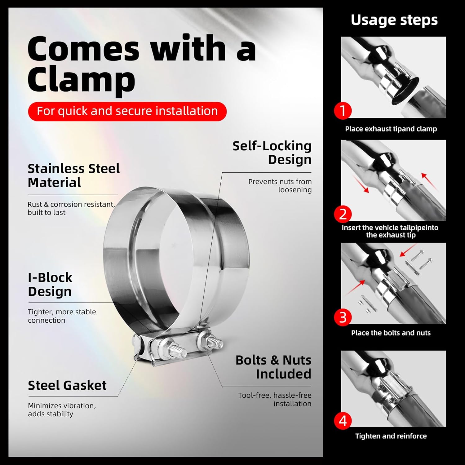 Thumbnail 3 de Exhaust Tip 4" Elbow Chrome