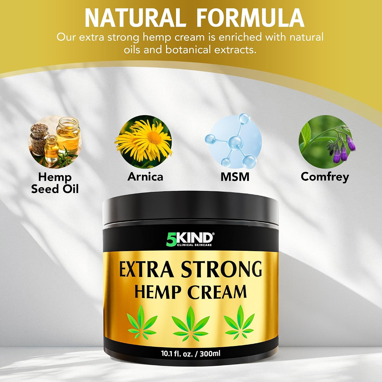Thumbnail 2 de 5kind Extra Strong Hemp Cream 10.1 fl oz – Maximum Strength Muscle Rub