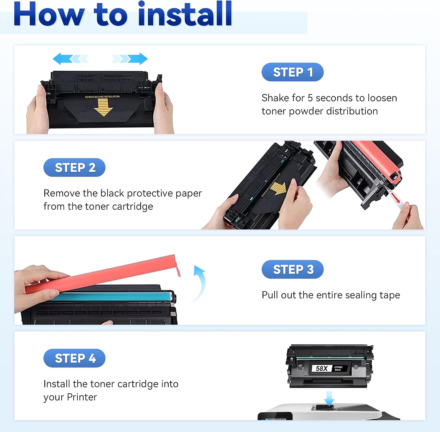 Thumbnail 5 de 58X CF258X 2-pack Toner Cartridge ๐จ