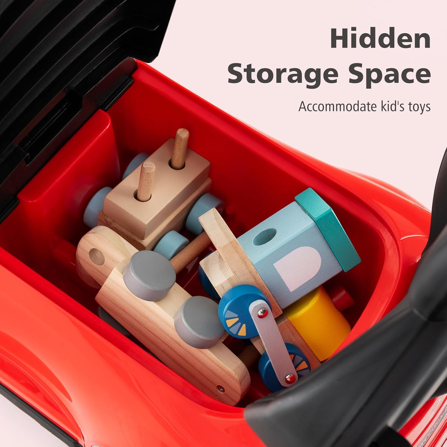 Thumbnail 6 de INFANS Licensed Mercedes Benz 3-in-1 Push & Ride Car for Toddlers (Red)