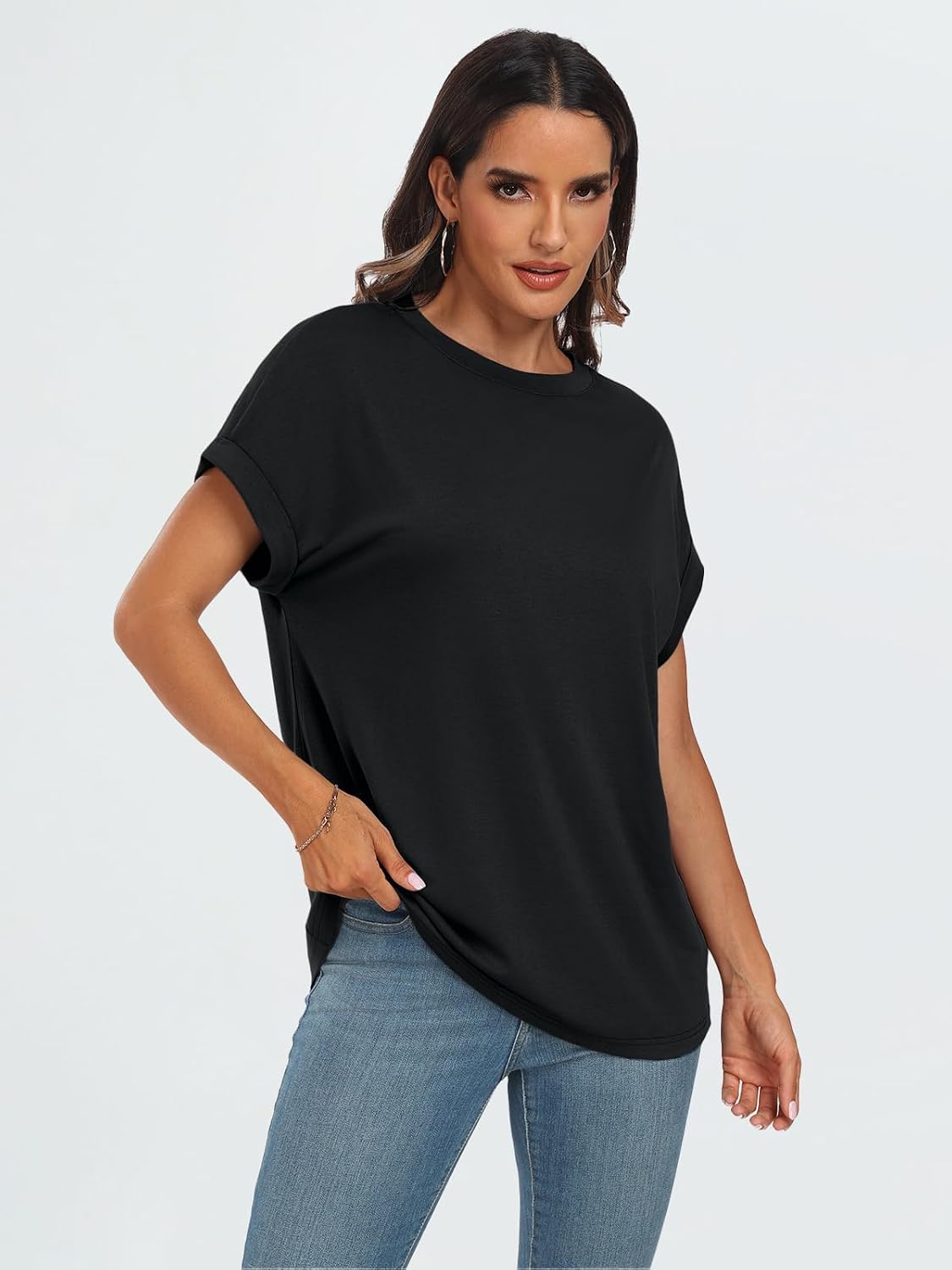 Thumbnail 2 de Cuptacc Oversize Damen Tshirt Rundhalsausschnitt