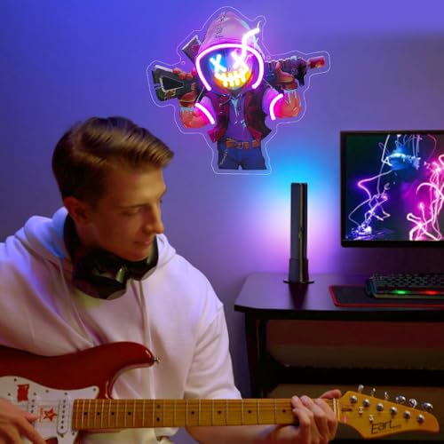 Thumbnail 6 de Joker Enseigne Lumineuse LED Neon – Clown Anime Gamer Murale USB par YuoGdhSIa