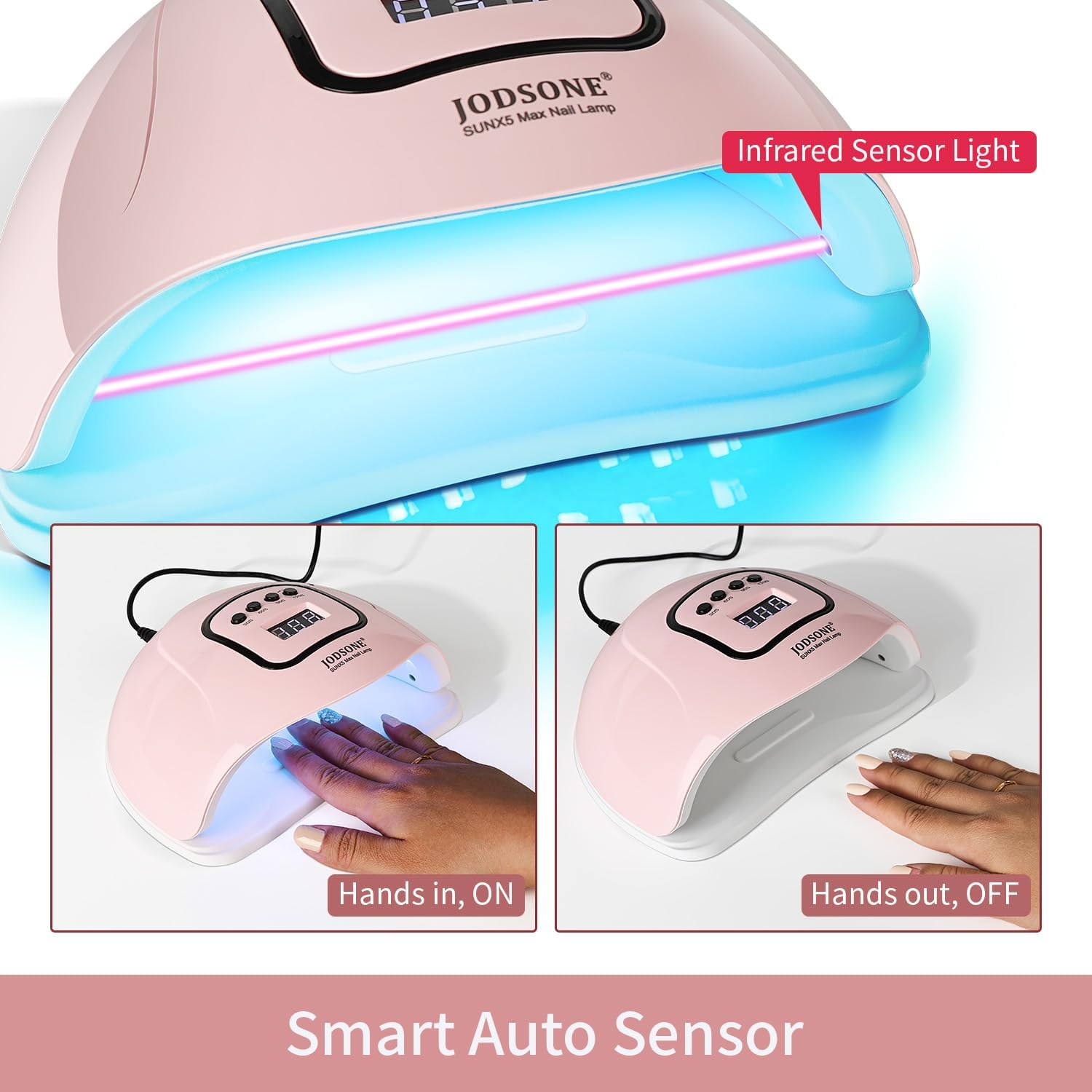 Thumbnail 2 de JODSONE UV LED Nail Lamp with Gloves Kit: Dual-Source Curing for Home and Salon
