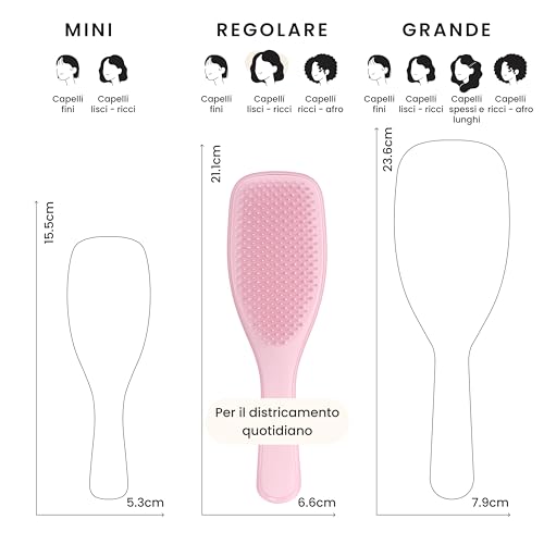 Detalle de Tangle Teezer Ultimate Detangler Rosa Cipria: districante delicato per ogni tipo di capello