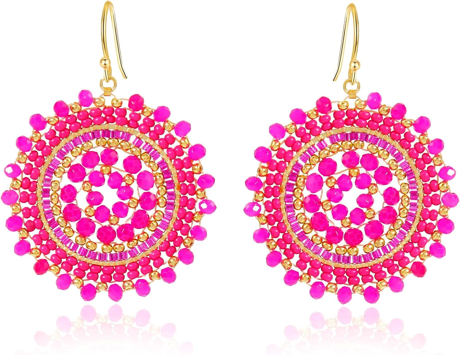 Thumbnail 6 de Perlenohrringe für Damen – Bohemia-Statement-Ohrringe mit Glasperlen und Kristall-Betonung