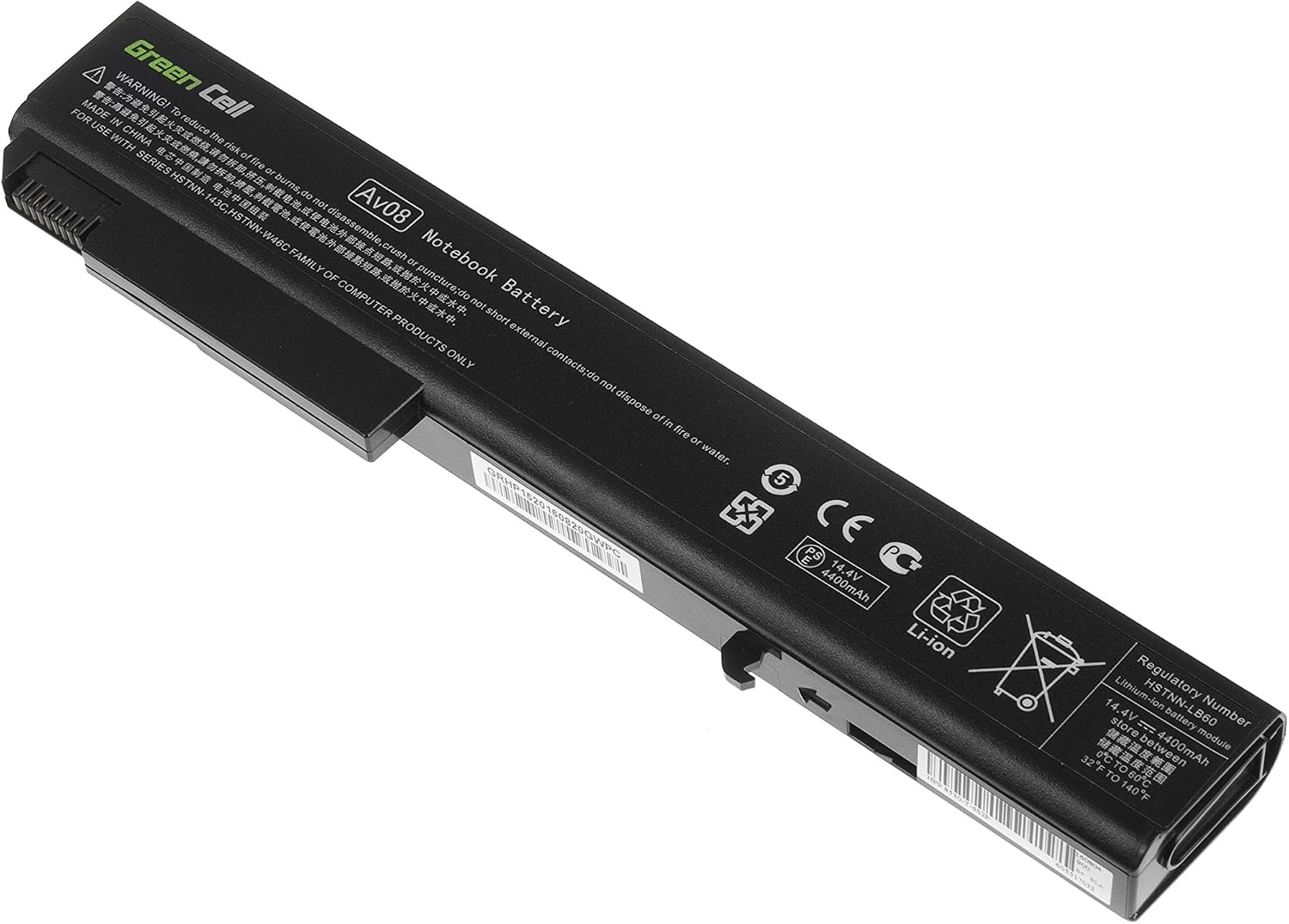 Detalle de Green Cell Standard Serie HSTNN-LB60 / HSTNN-OB60: Batteria per HP EliteBook 8530p/8530w/8540p/8540w/8730w/8740w