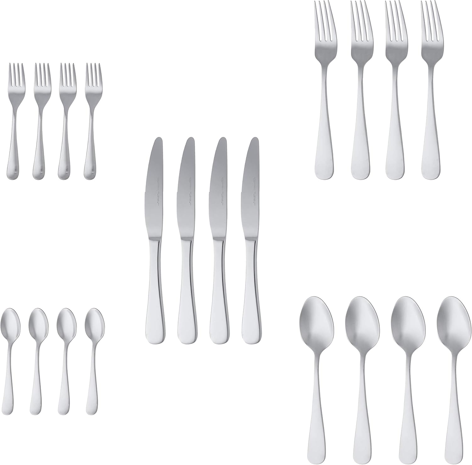Thumbnail 3 de Amazon Basics 20-Piece Stainless Steel Cutlery Set with Round Edge Handles