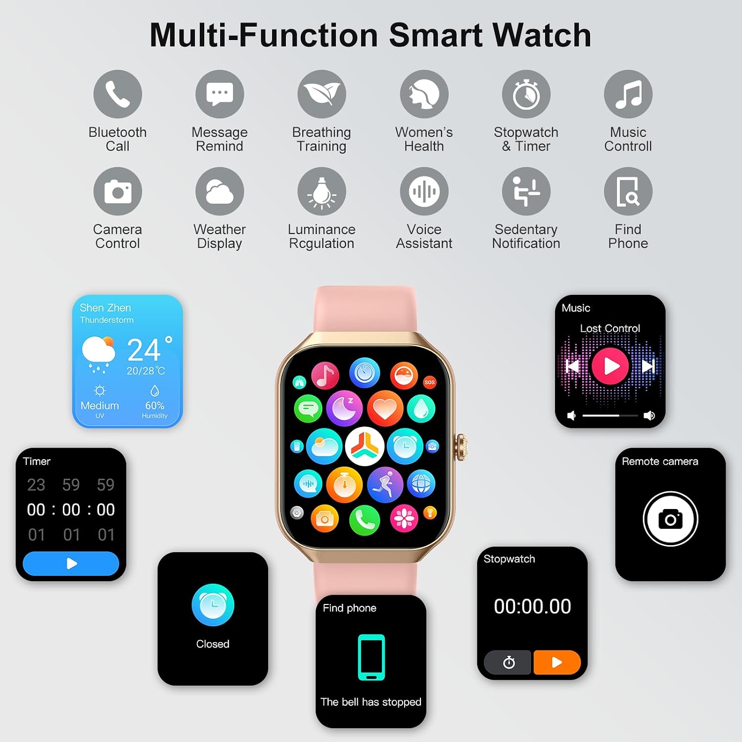 Detalle 2 de Jugeman Smartwatch 1.96-Inch Display