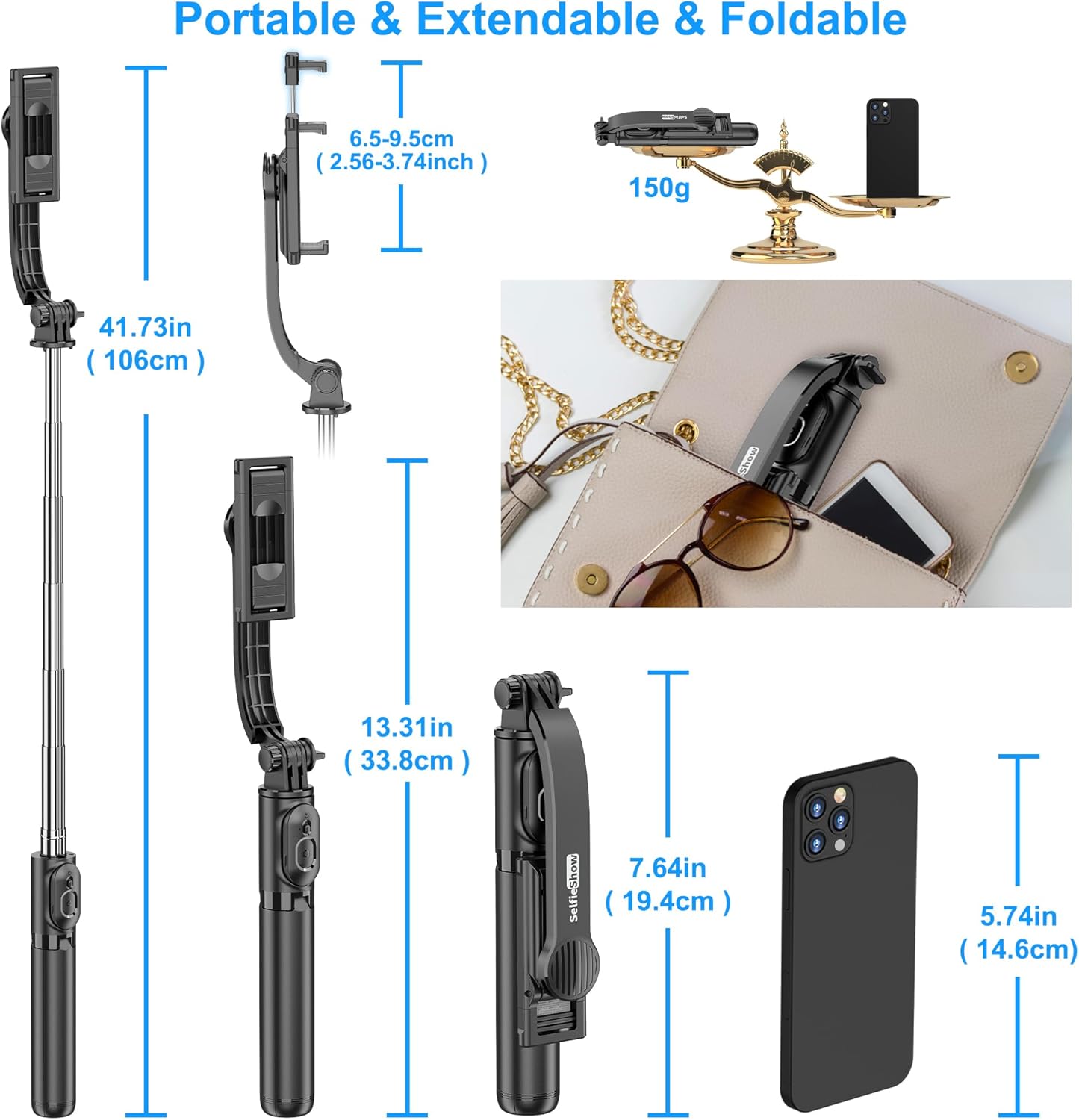Thumbnail 6 de Palo Selfie Trípode 4 en 1 extensible 101 cm