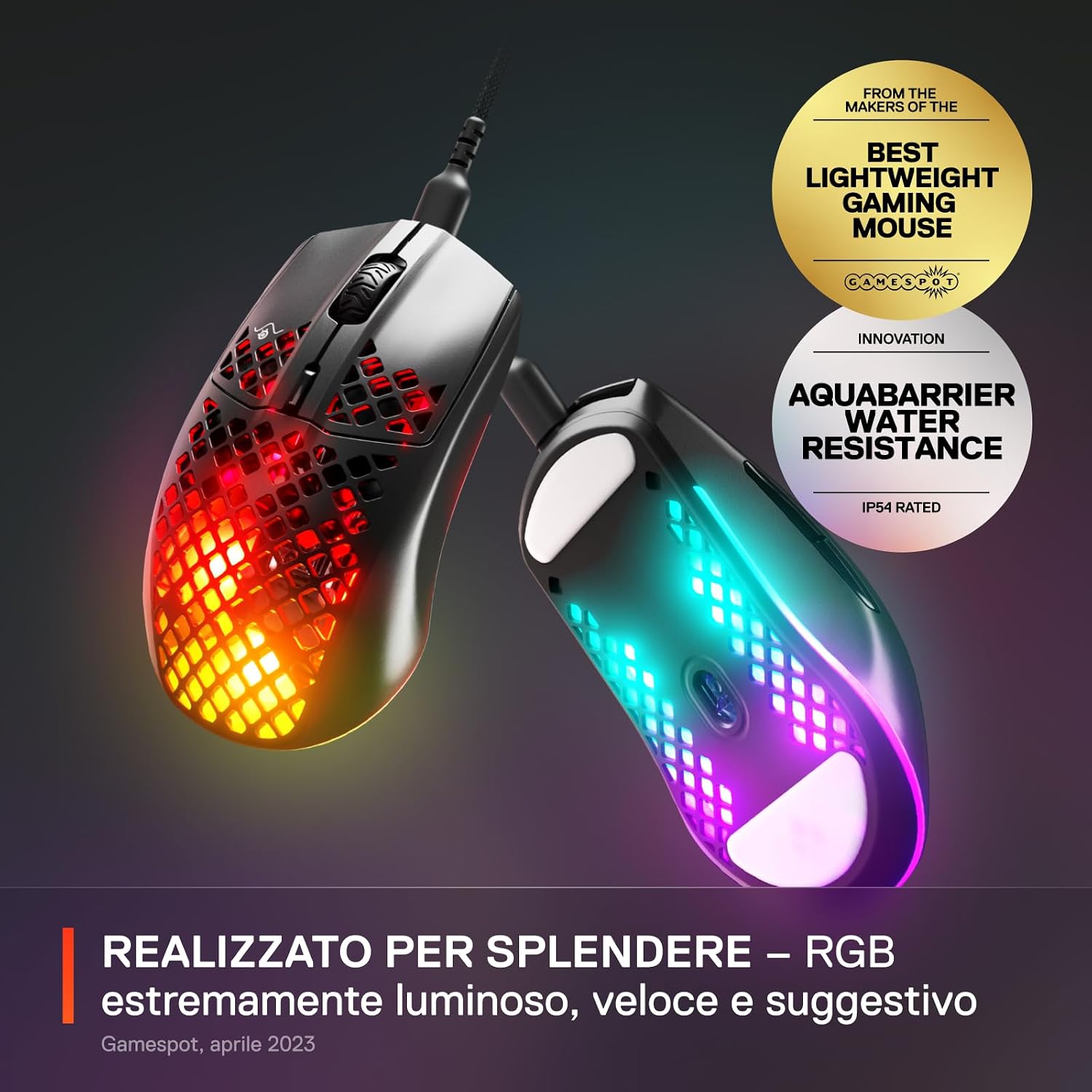 Detalle 2 de SteelSeries Aerox 3 Mouse da gioco ultraleggero