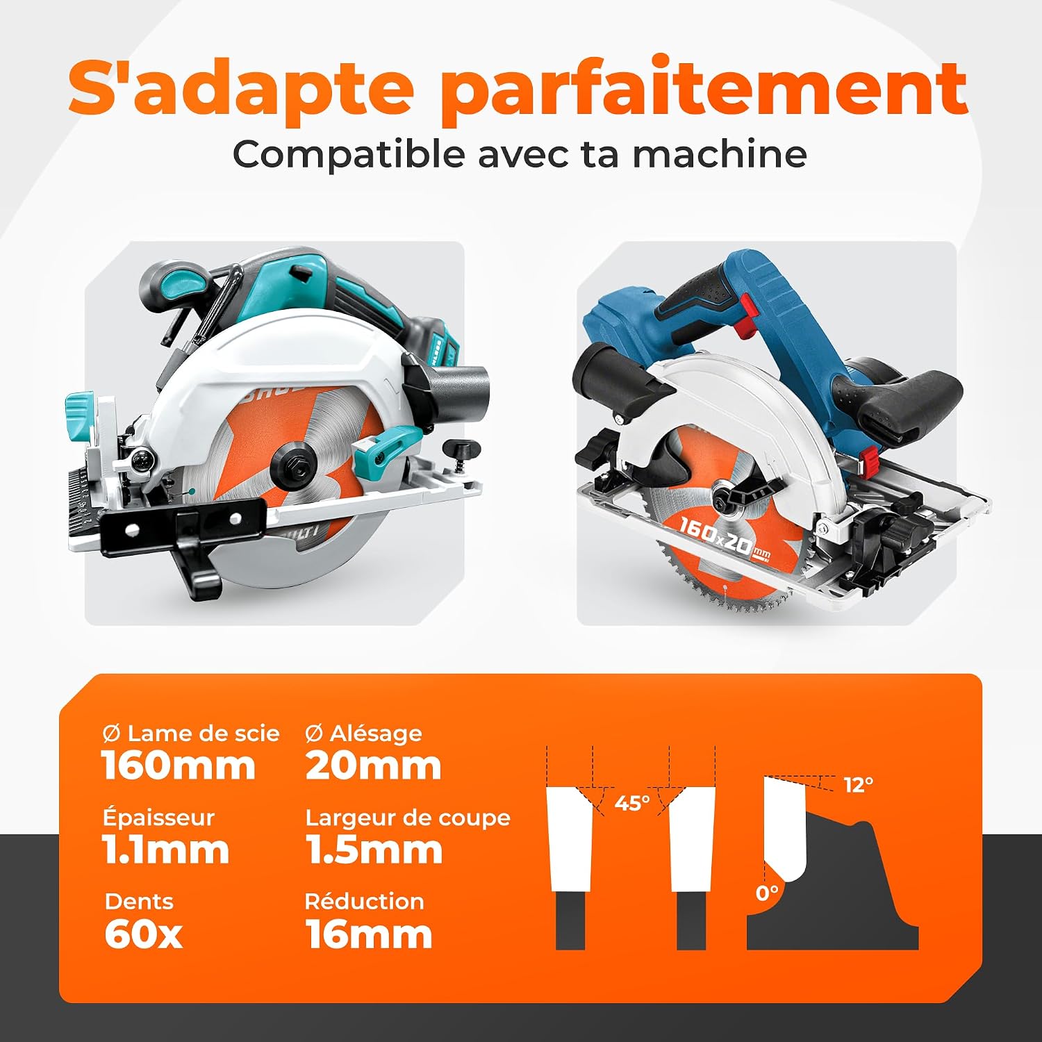 Thumbnail 4 de BAUBECK Lame de scie 160 mm 60T coupe fine
