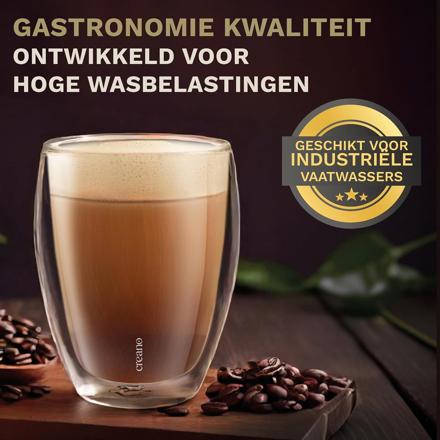 Detalle de Creano 20,90 dubbelwandige drinkglazen 250 ml, set van 2 met GastroSeal