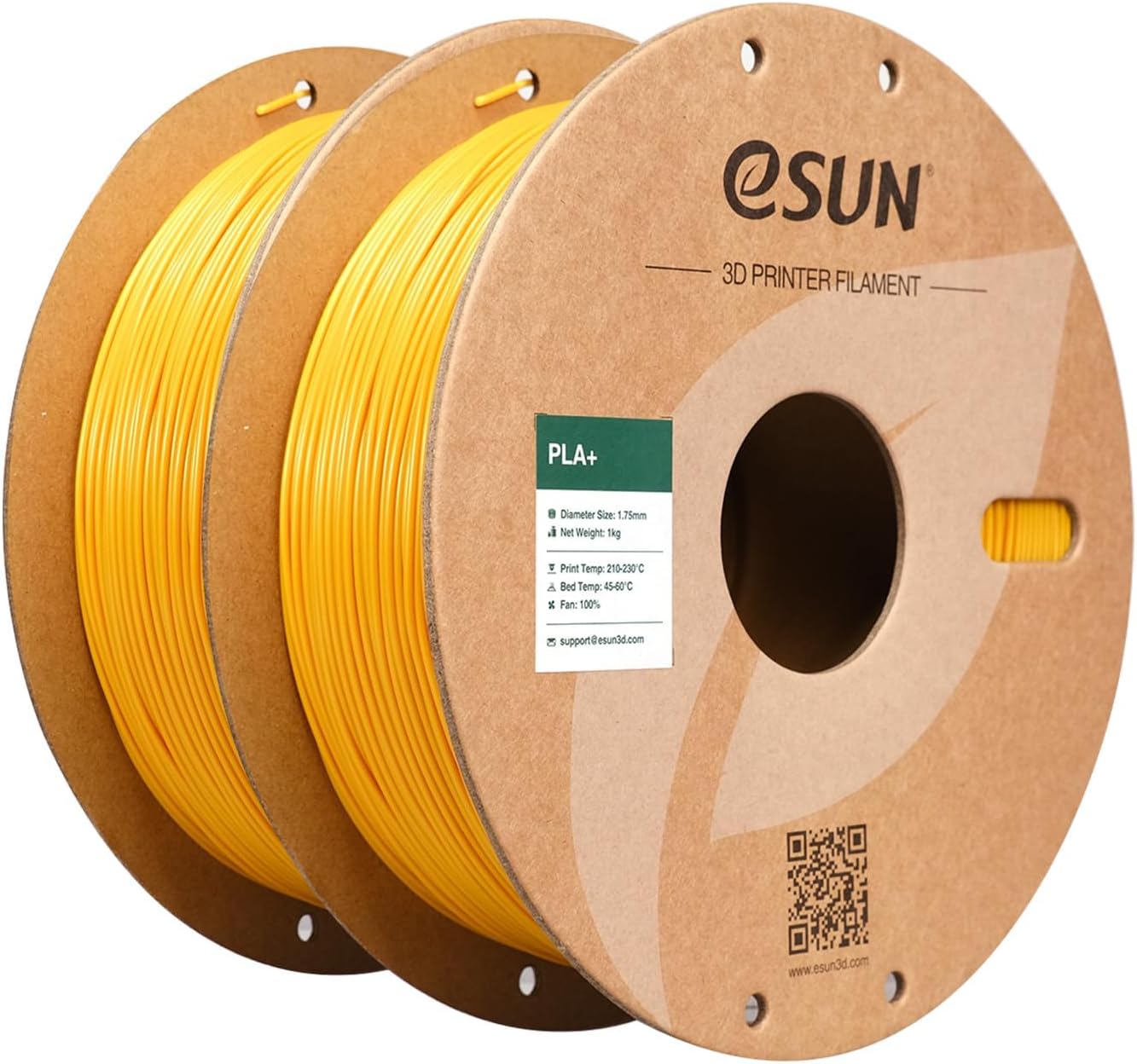 eSUN PLA+ Filament 1.75mm 2x1KG Jaune