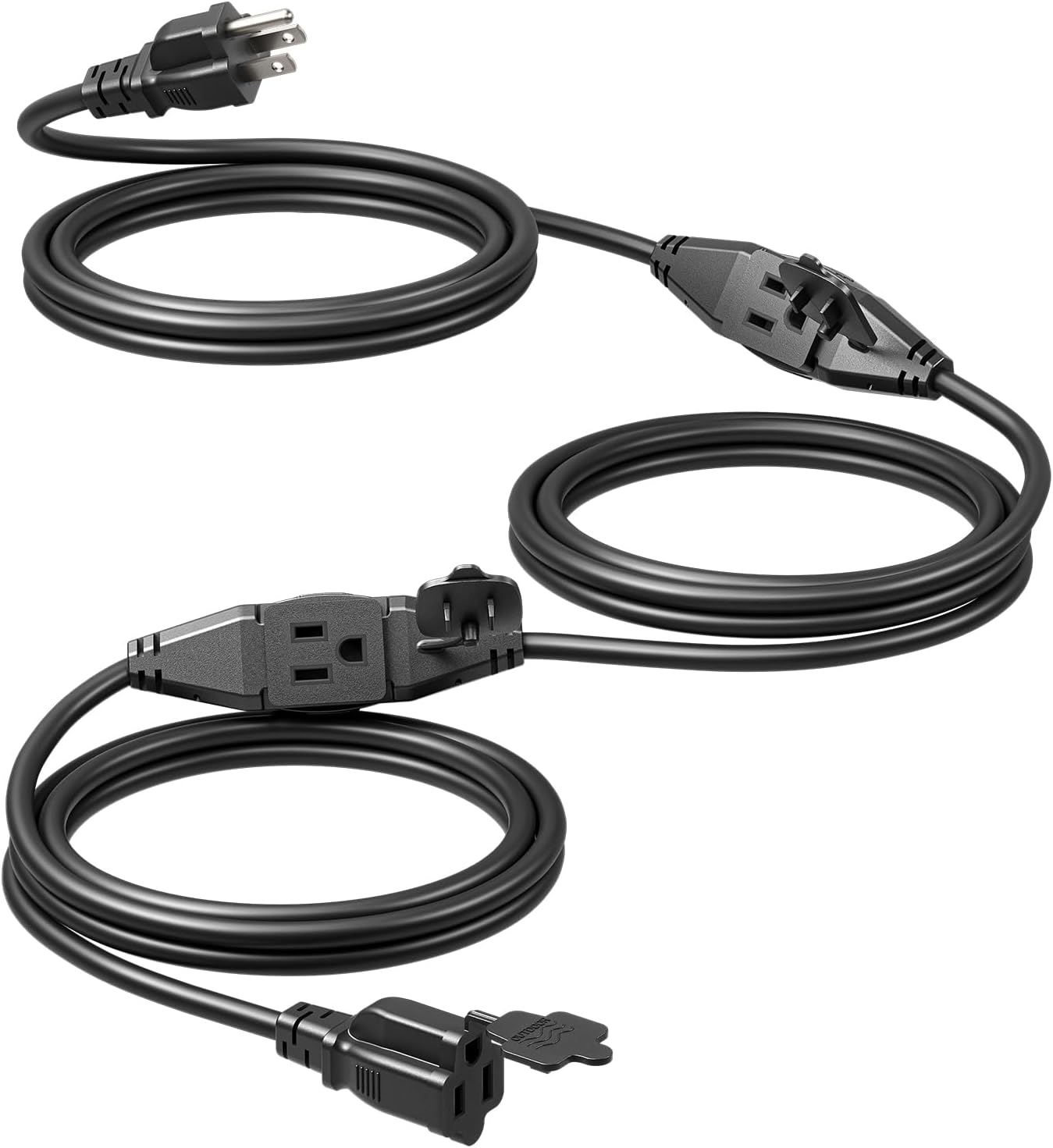 Detalle de DEWENWILS KAB-302N 25-Foot Outdoor Extension Cord, 3 Outlets