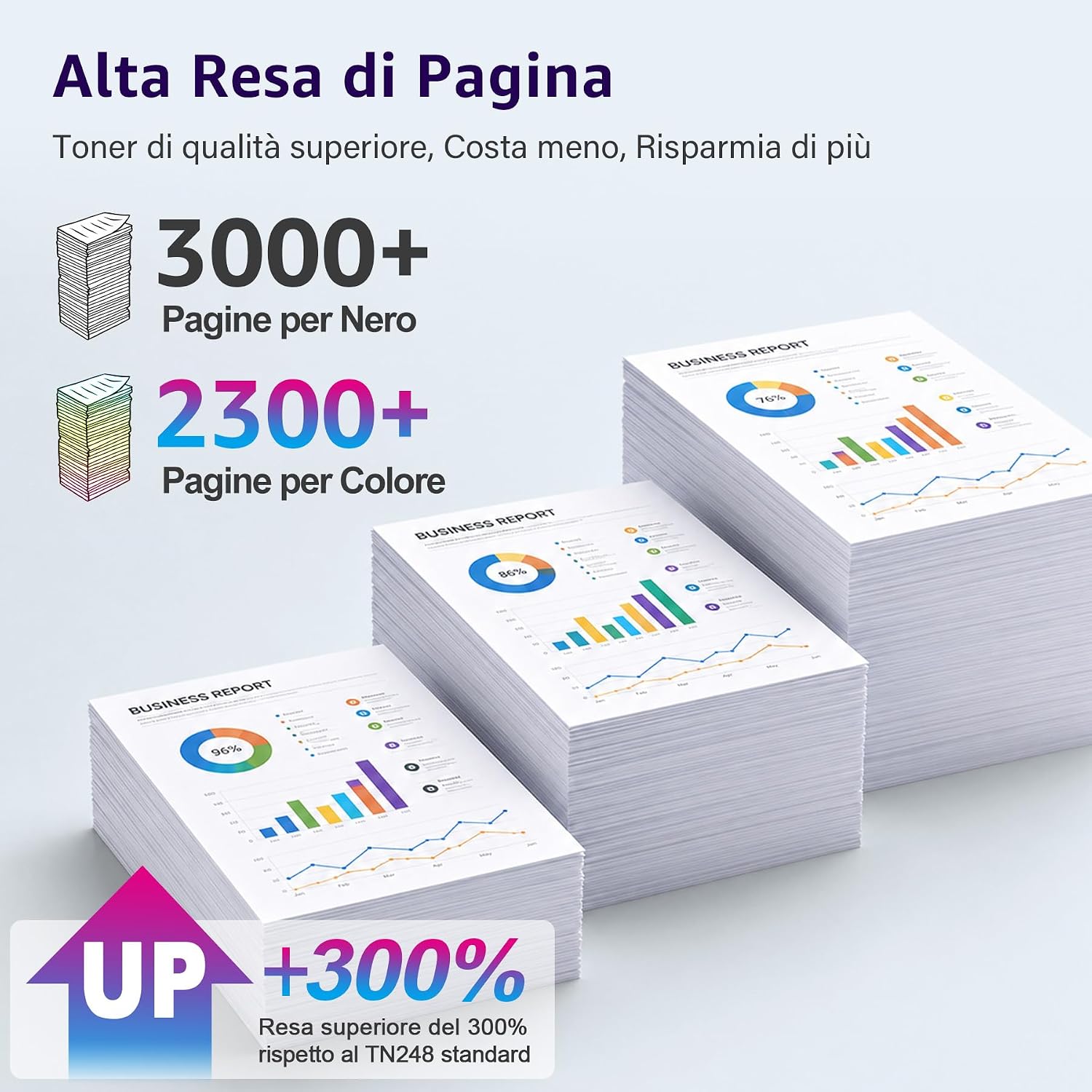 Detalle de ONLYU TN248XL compatibile per Brother: 4 cartucce CMYK ad alta resa per stampanti TN248