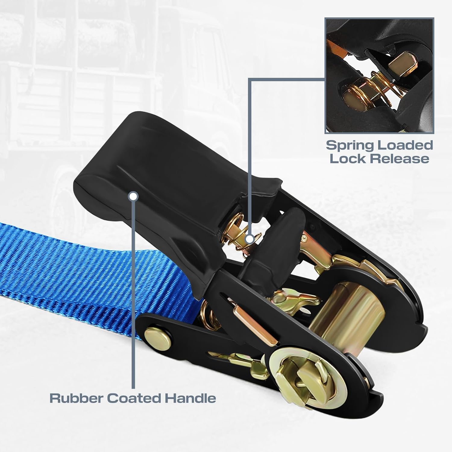 Thumbnail 3 de IAZZCO Ratchet Tie Down Straps 6m 25mm