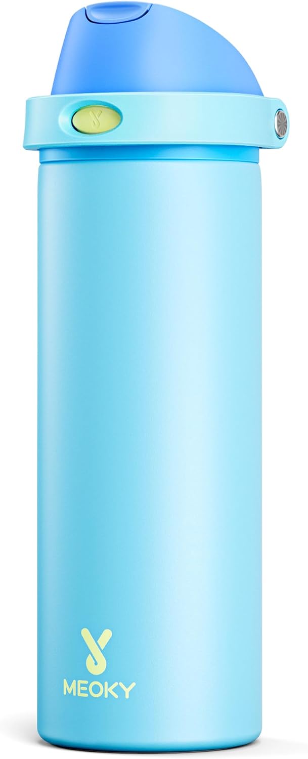 Detalle de Meoky iwbh-24oz1p-LB Insulated Stainless Steel Water Bottle, 24 oz, Azure
