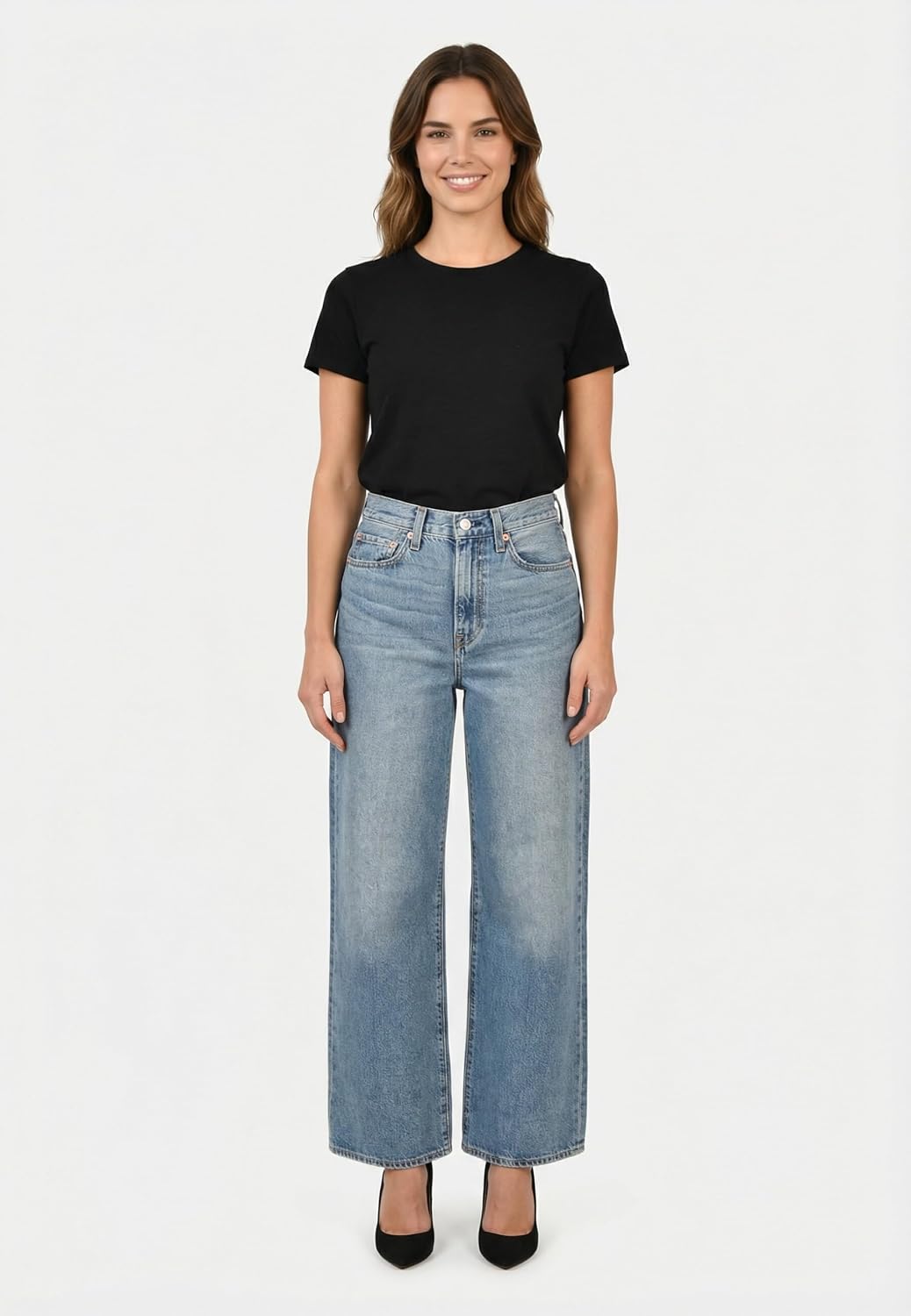 Detalle 2 de Levi's Ribcage Wide Leg Jeans Femme – Ultra-haut et iconic