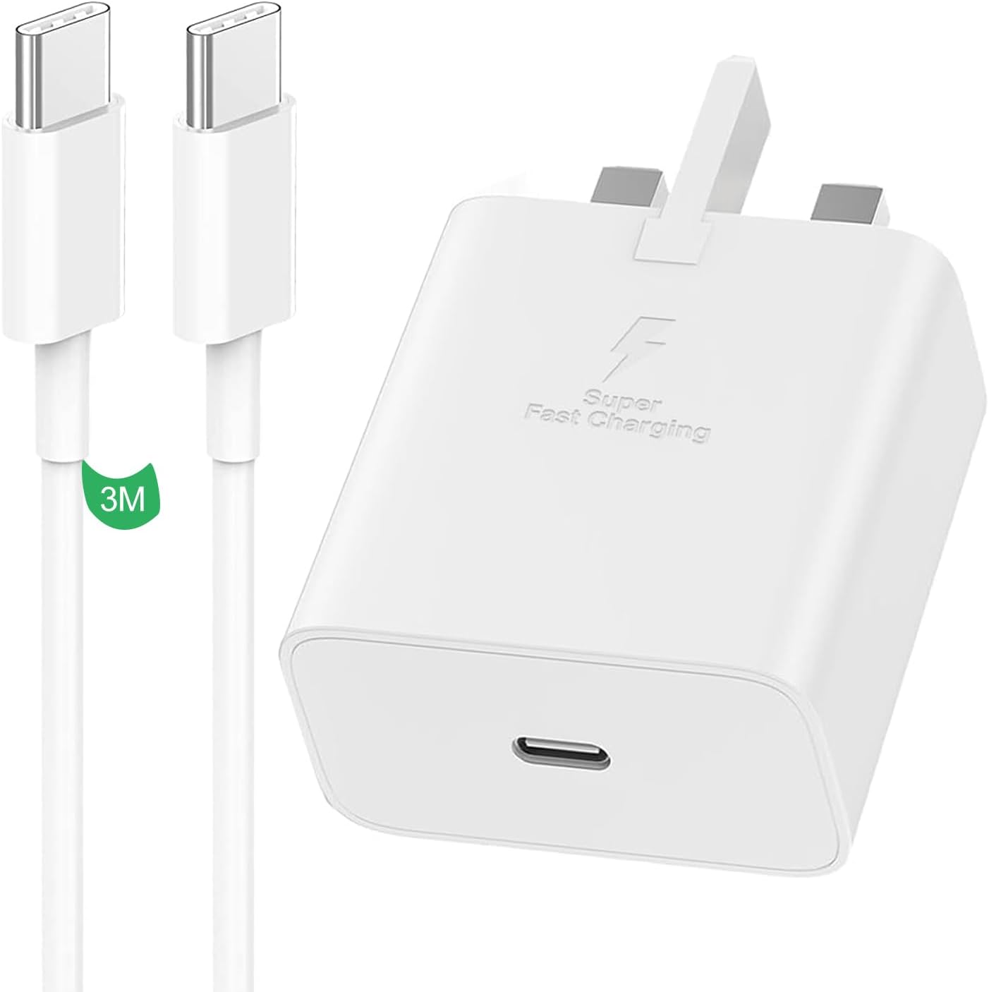 Detalle de Samsung 25W Fast Charger Plug and 3m Cable