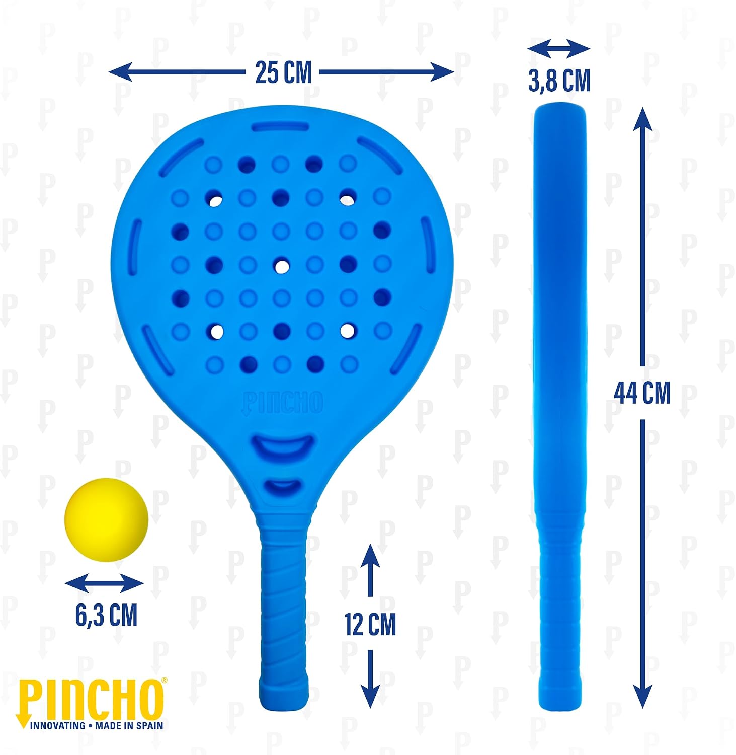 Detalle de Pincho Palas de Playa: set de 2 palas y 3 pelotas EVA – para disfrutar del pádel, beach tennis y más
