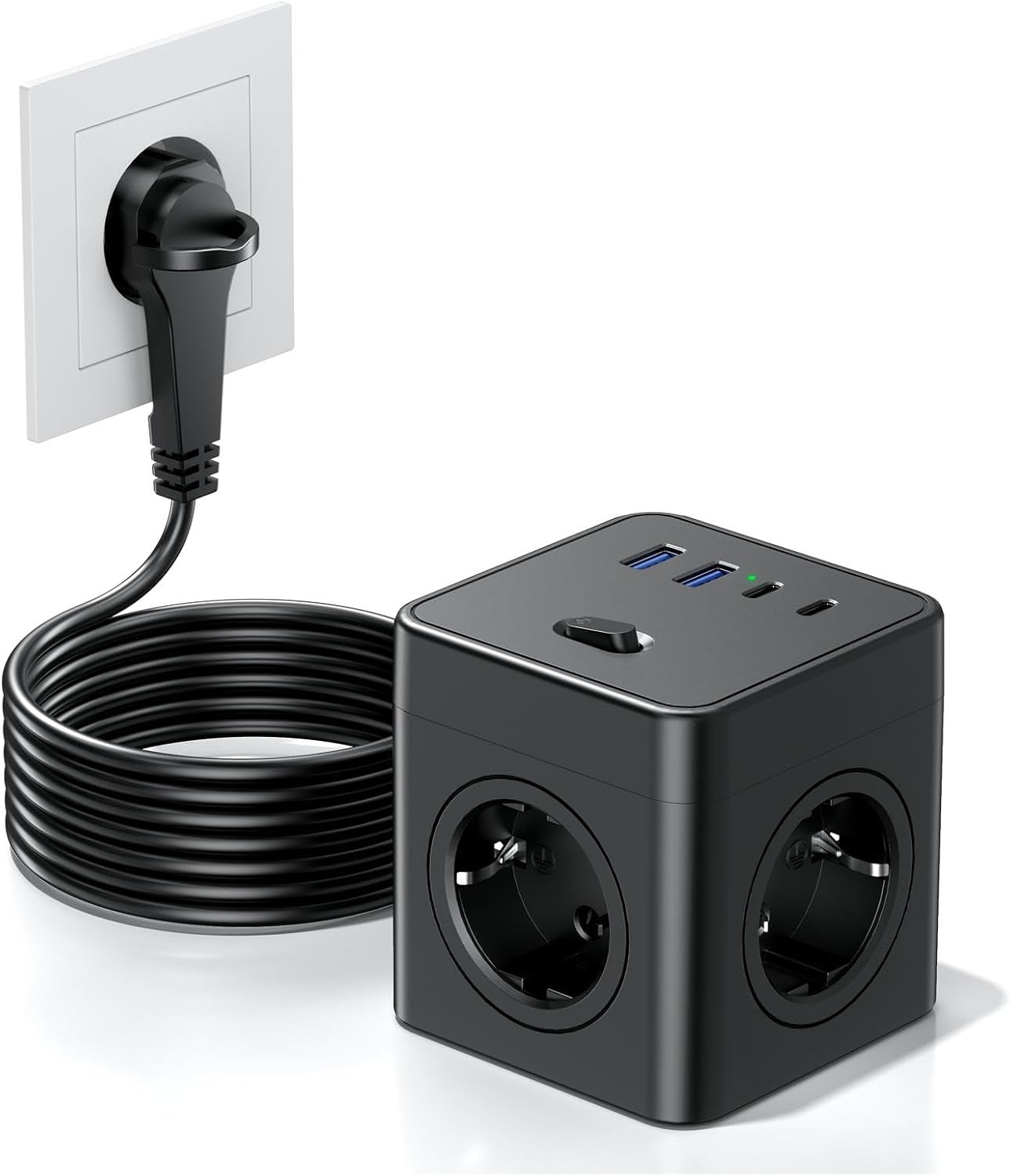 Detalle de Steckdosenwürfel 8 in 1 USB