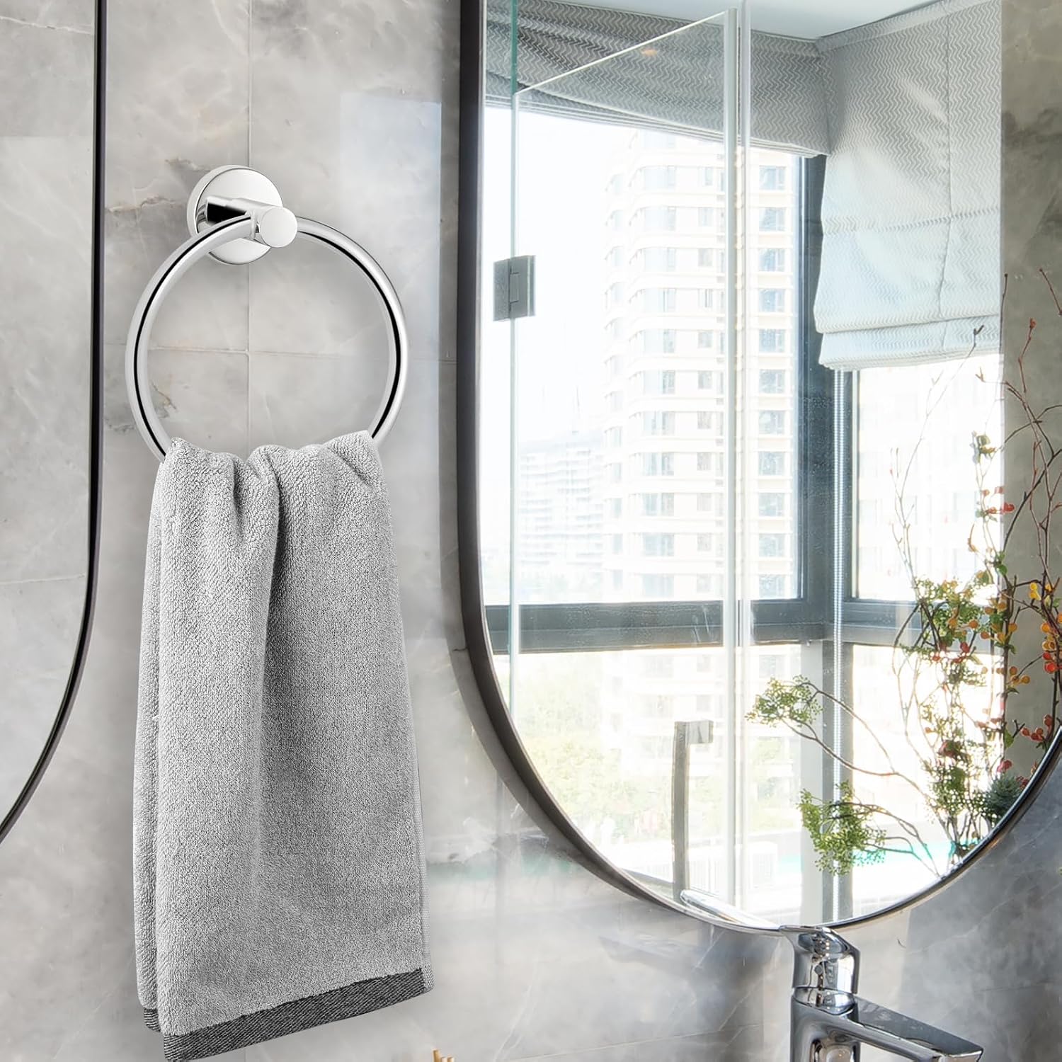 Thumbnail 2 de Premium SUS304 Towel Ring & Toilet Paper Holder