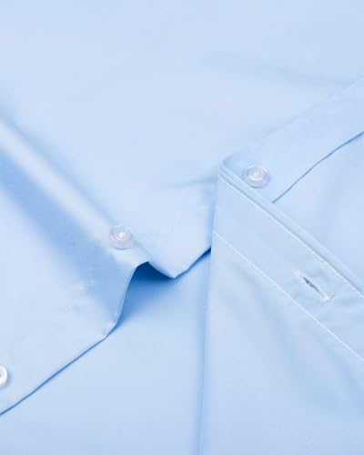 Thumbnail 5 de J.VER Men's Long Sleeve Blue Dress Shirt – Non-Iron Stretch, Regular Fit