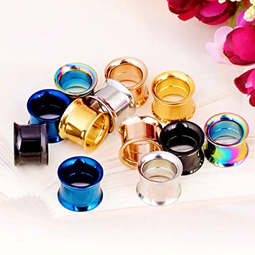 Detalle de Huacan Tunnel Set 6mm–20mm aus Edelstahl (316L) – 12er Set, Double Flared, innen poliert