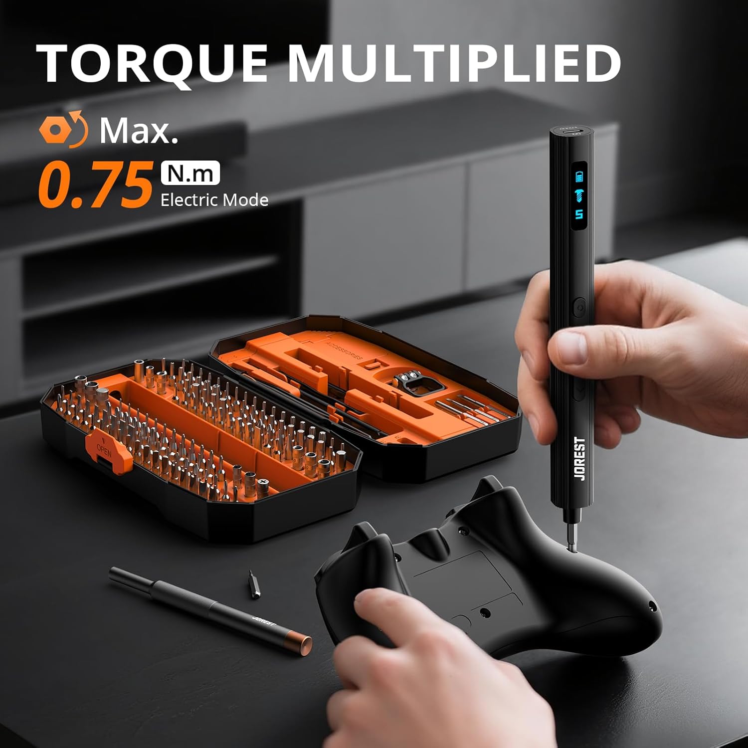 Thumbnail 1 de JOREST 155 in 1 Mini Electric Screwdriver: Precise cordless toolkit for tech repairs