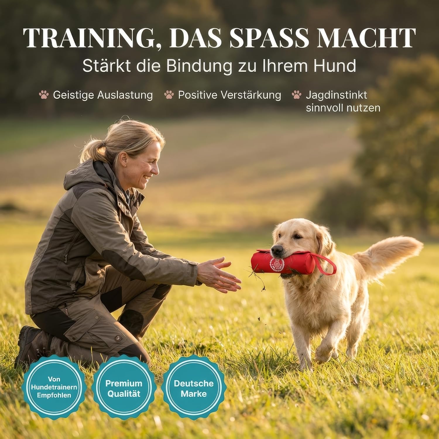 Thumbnail 1 de HUND IST KÖNIG Futterdummy für Hunde – Apportierbeutel Training, universal 0,7 L, inkl. Trainings-eBook