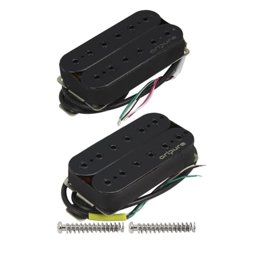 Detalle de OriPure Pastillas Alnico 5 Humbucker para guitarra eléctrica (neck 7,9–8k y bridge 8,8k) – negro