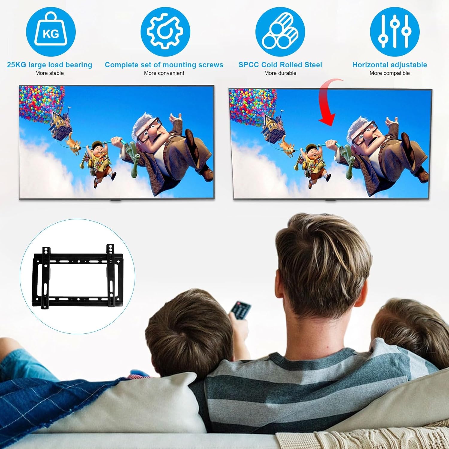 Detalle 2 de 1 SetTV Tilt Wall Bracket for 14–42 Inch TVs