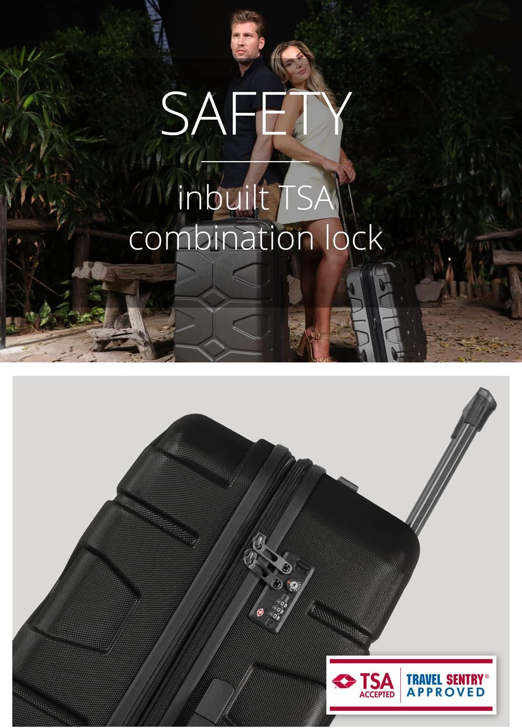 Detalle de HAUPTSTADTKOFFER - X-Kölln: Valigia da viaggio espandibile rigida 76 cm, ABS, TSA, 107-120 L, Nero