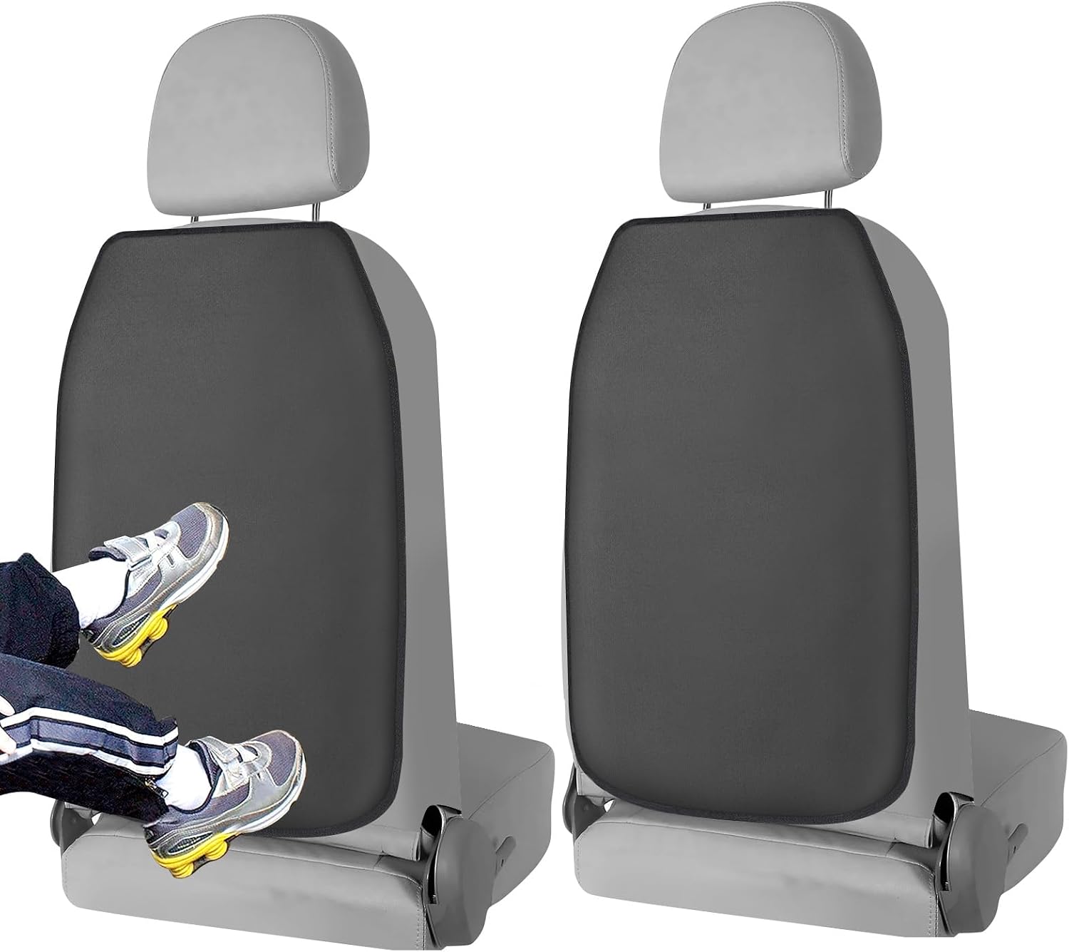 Detalle de Romon Seat kick pad without hood-Black-2pcs autostoelbeschermer, waterdicht, set van 2