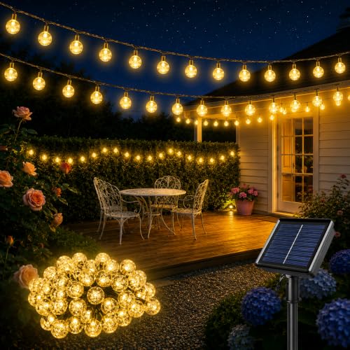 HeiPard Catena Luminosa Esterno Solare 11 m - 60 LED con 8 modalità e memoria