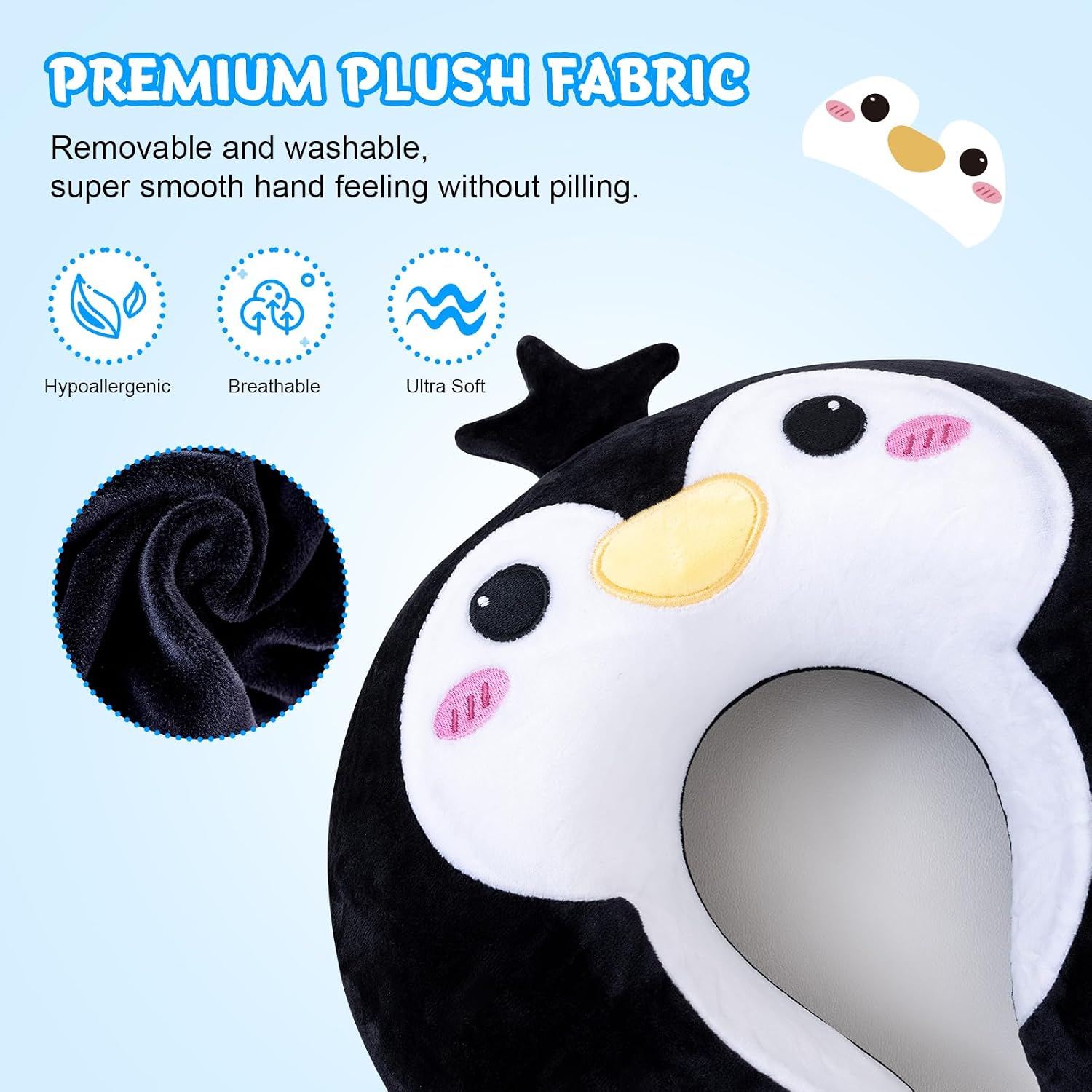 Detalle 2 de Cirorld Kids Travel Pillow 100% Memory Foam