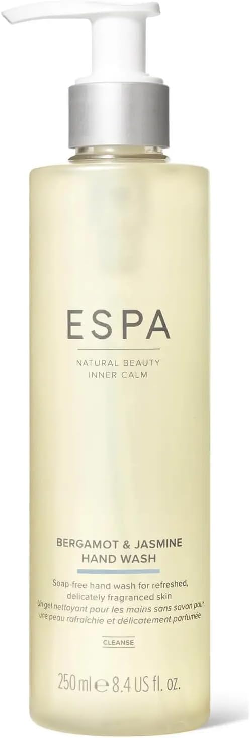 ESPA Bergamot and Jasmine Hand Wash 250ml – detergente delicato con oli essenziali per mani sensibili