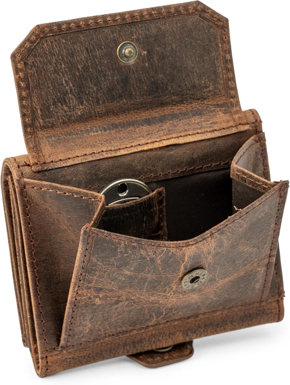 Thumbnail 4 de Berliner Bags Vintage Slim Wallet Hamburg Leder-RFID-Miniportemonnaie für Herren – Braun