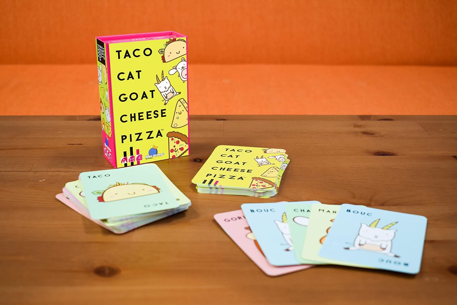 Detalle 2 de Blue Orange Taco Cat Goat Cheese Pizza card game ๐ฒ