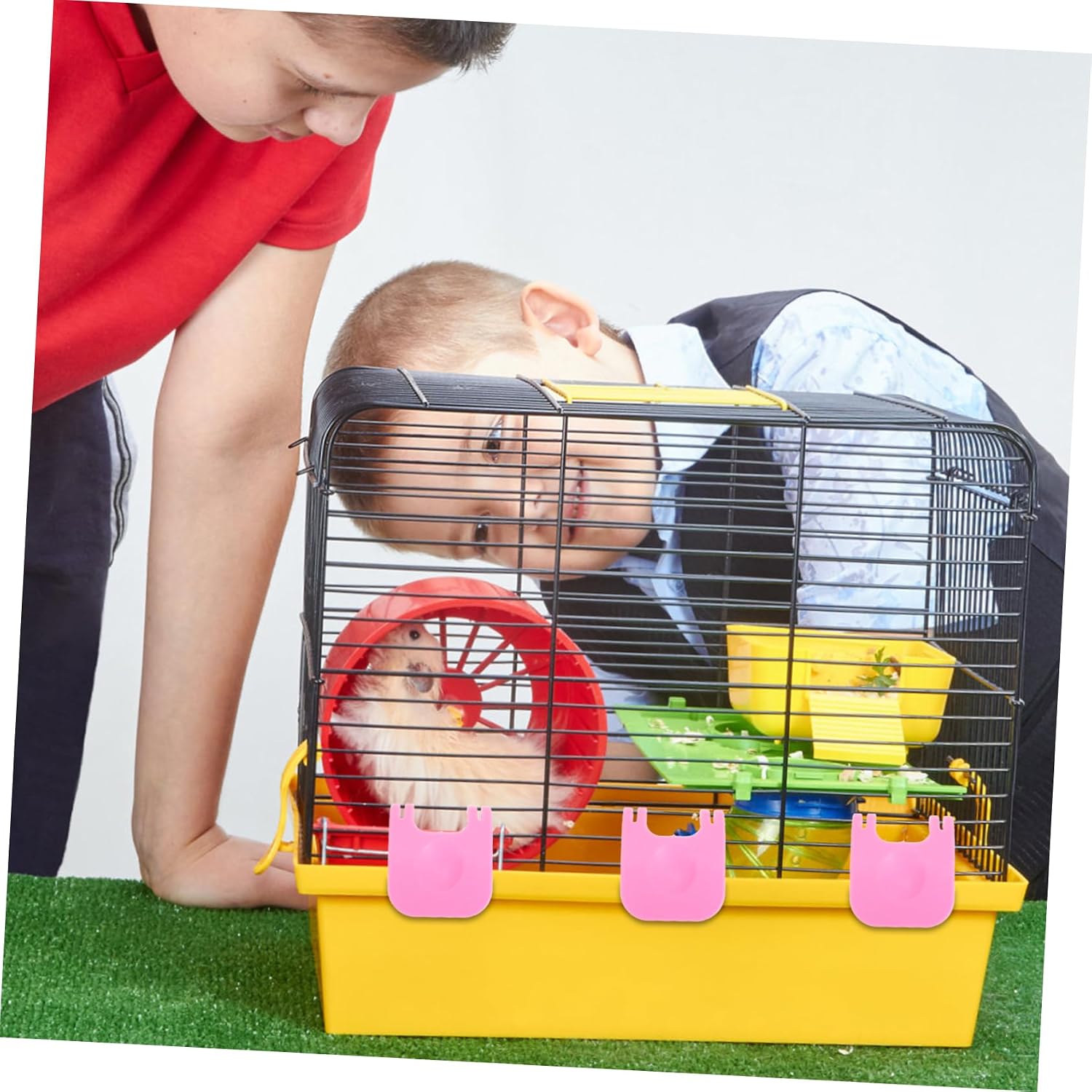 Detalle de Milisten 8Pcs Rabbit Cage Clips: Durable Plastic Fasteners for Small Animal Cages