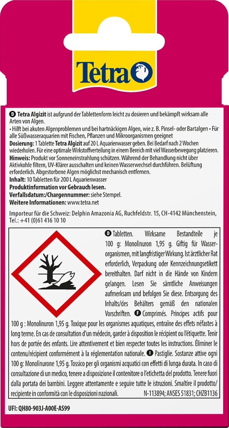 Thumbnail 1 de Tetra Algizit – 10 compresse per combattere rapidamente tutte le alghe nell'acquario d'acqua dolce