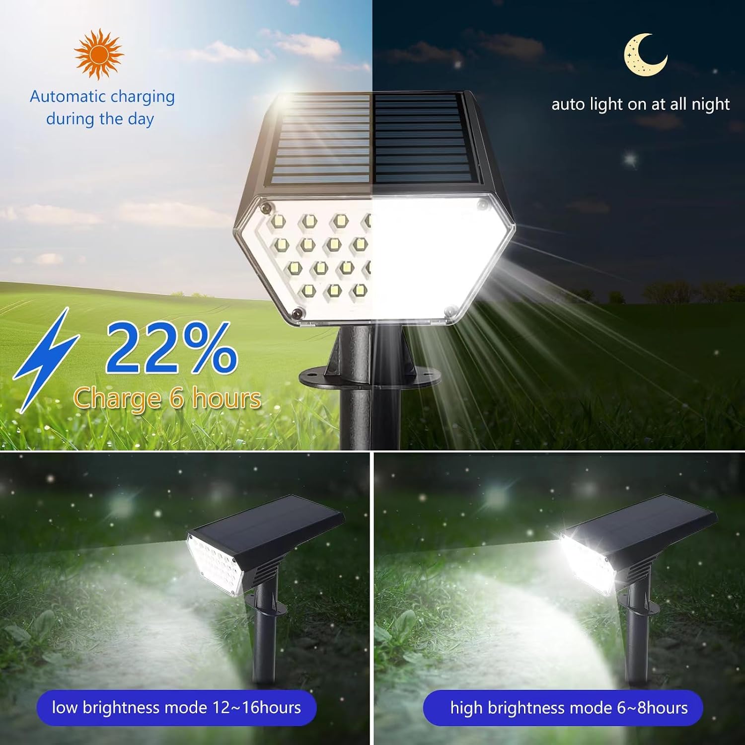 Detalle de Satucol spots solaires IP65, 6 unités